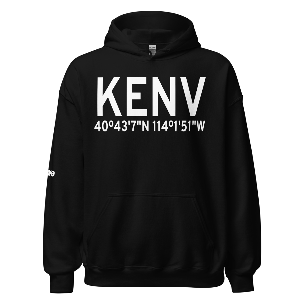 Wendover Airport (KENV) ICAO Hoodie Sweatshirt 