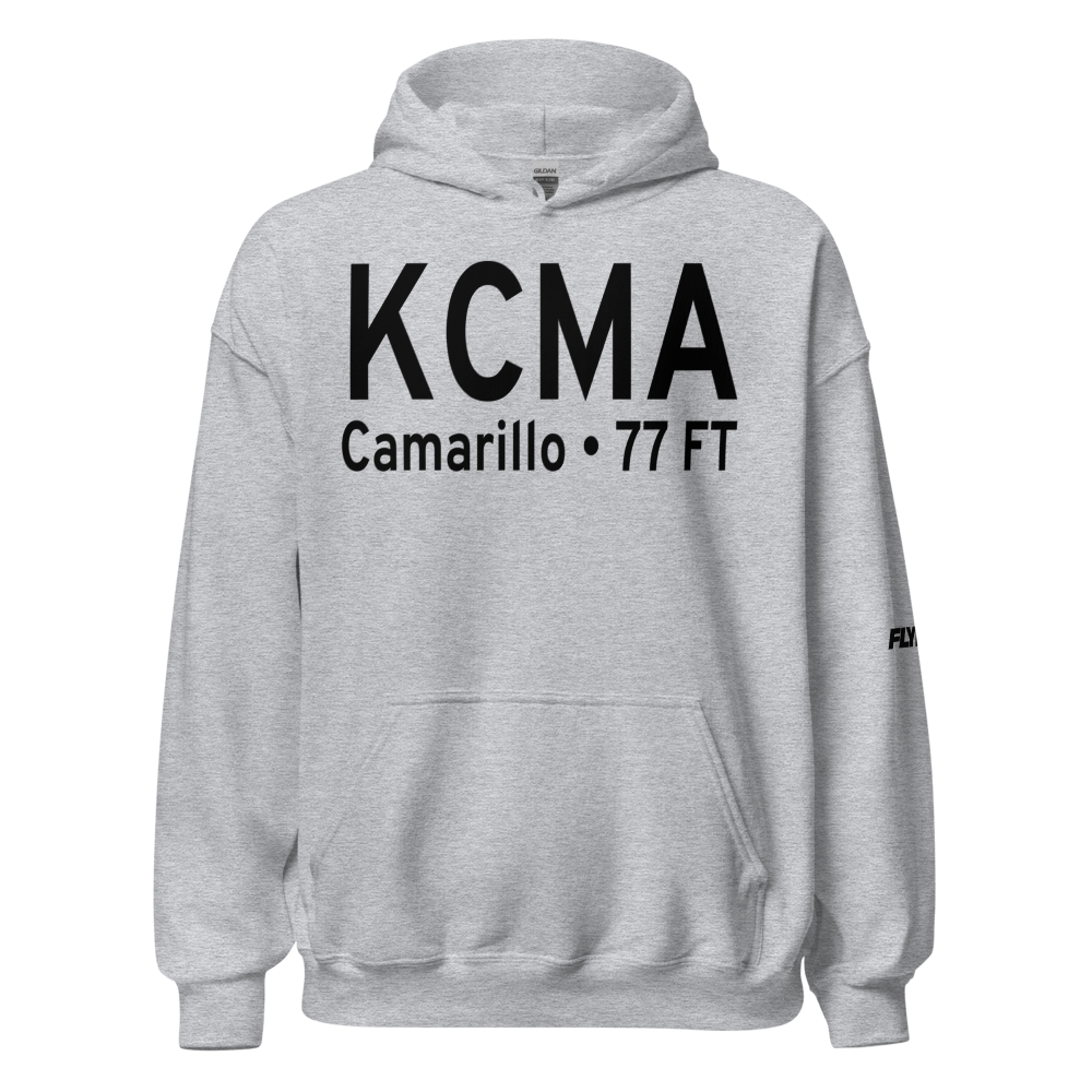 Camarillo Airport (KCMA) ICAO Hoodie Sweatshirt 
