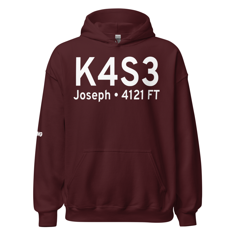 Joseph State Airport (K4S3) ICAO Hoodie Sweatshirt 