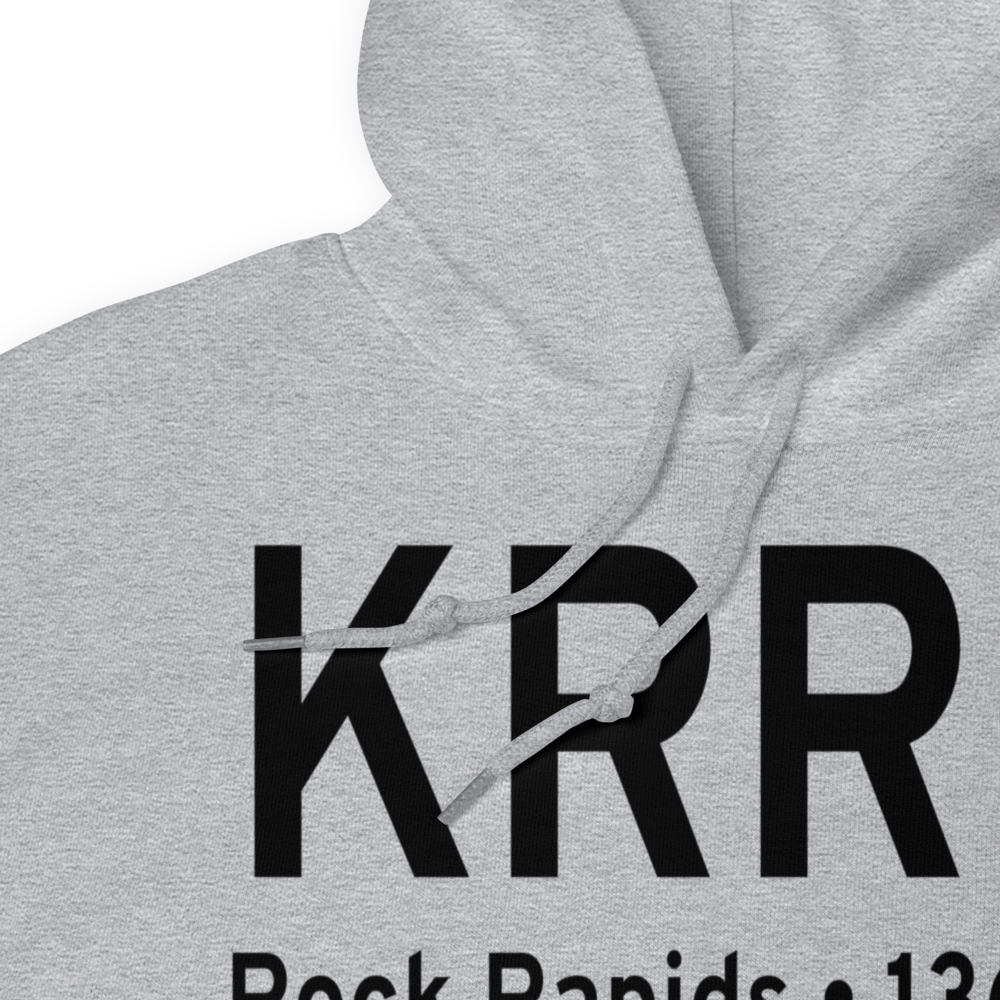Rock Rapids Municipal Airport (KRRQ) ICAO Hoodie Sweatshirt 