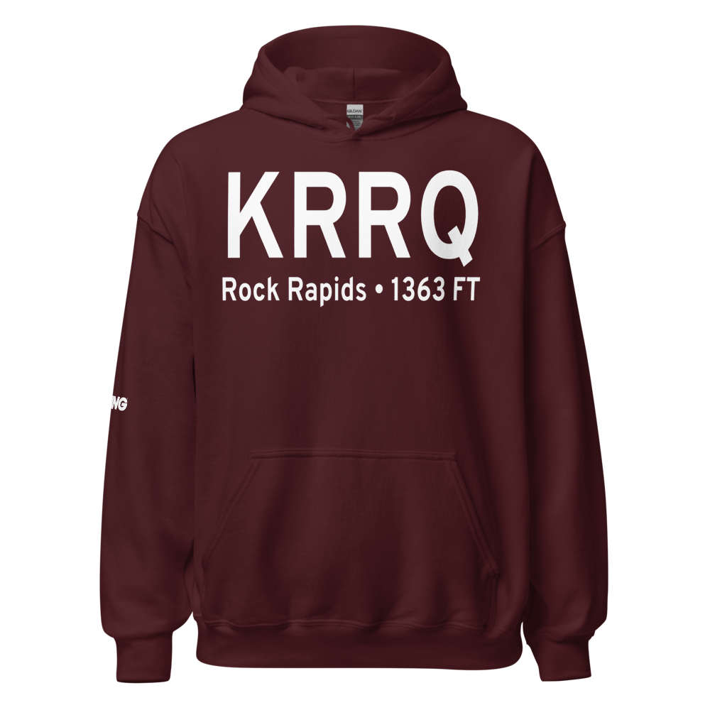 Rock Rapids Municipal Airport (KRRQ) ICAO Hoodie Sweatshirt 