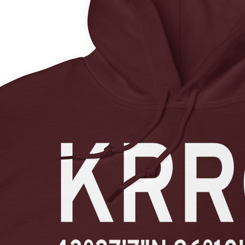 Rock Rapids Municipal Airport (KRRQ) ICAO Hoodie Sweatshirt 