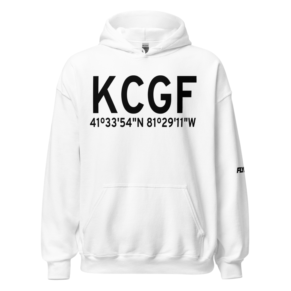 Cuyahoga County Airport (KCGF) ICAO Hoodie Sweatshirt 