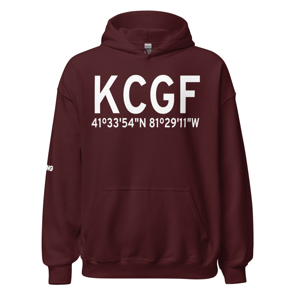 Cuyahoga County Airport (KCGF) ICAO Hoodie Sweatshirt 