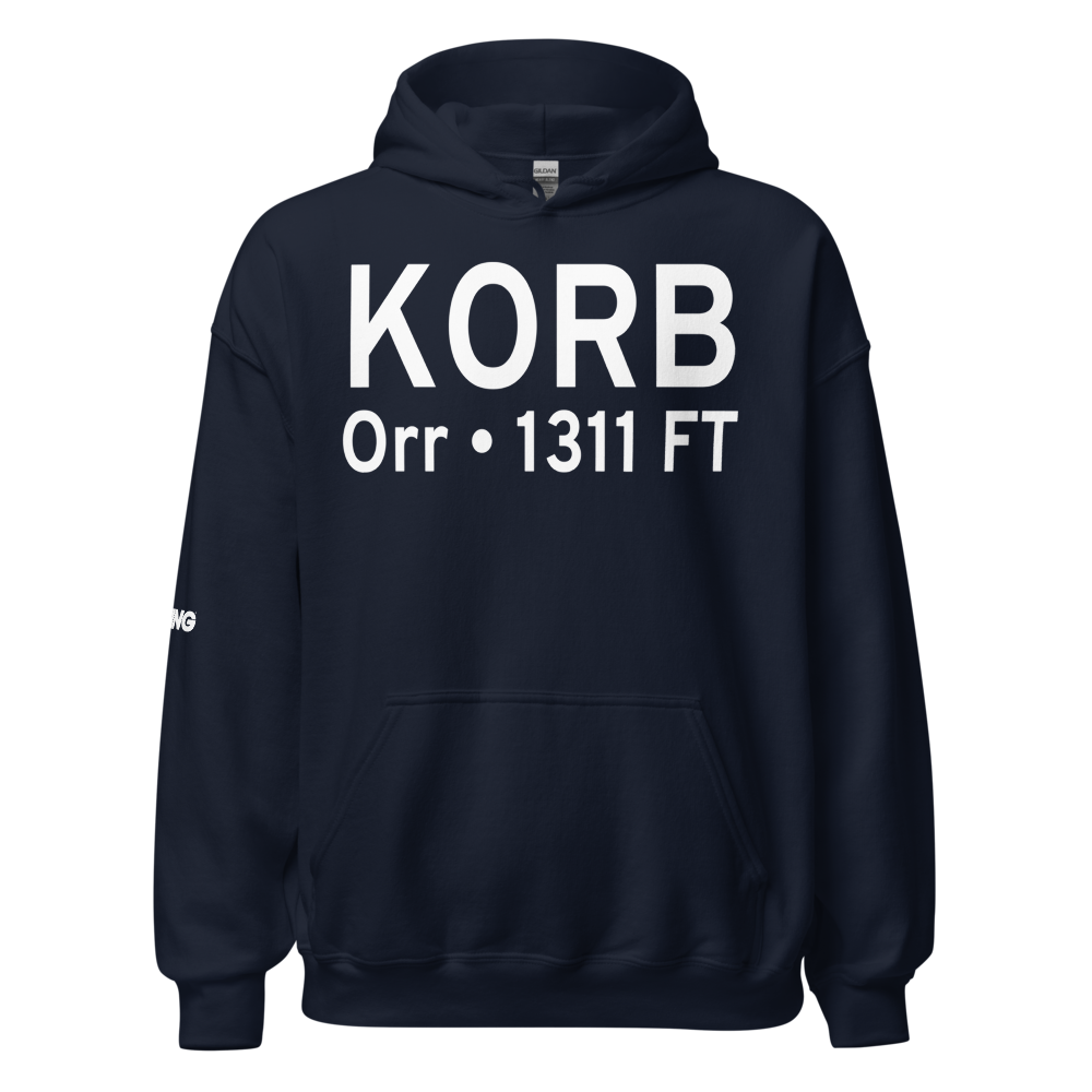 Orr Regional Airport (KORB) ICAO Hoodie Sweatshirt 