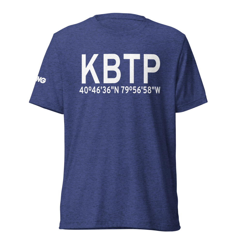 Pittsburgh/Butler Regional Airport (KBTP) ICAO Tri-blend T-Shirt 