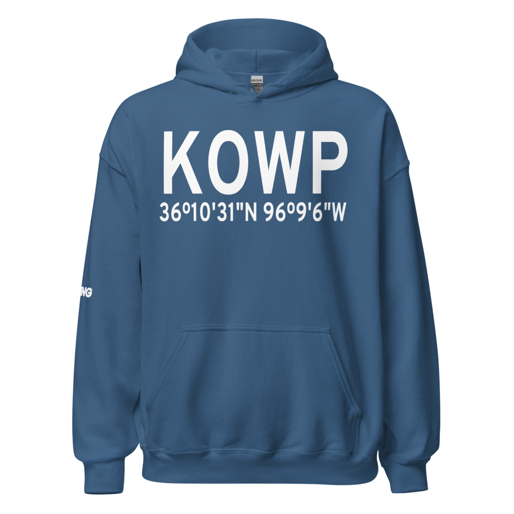 William R. Pogue Municipal Airport (KOWP) ICAO Hoodie Sweatshirt 
