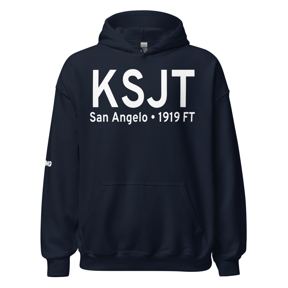 San Angelo Regional Mathis Field (KSJT) ICAO Hoodie Sweatshirt 