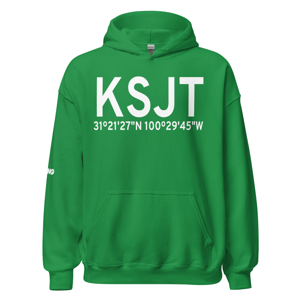 San Angelo Regional Mathis Field (KSJT) ICAO Hoodie Sweatshirt 