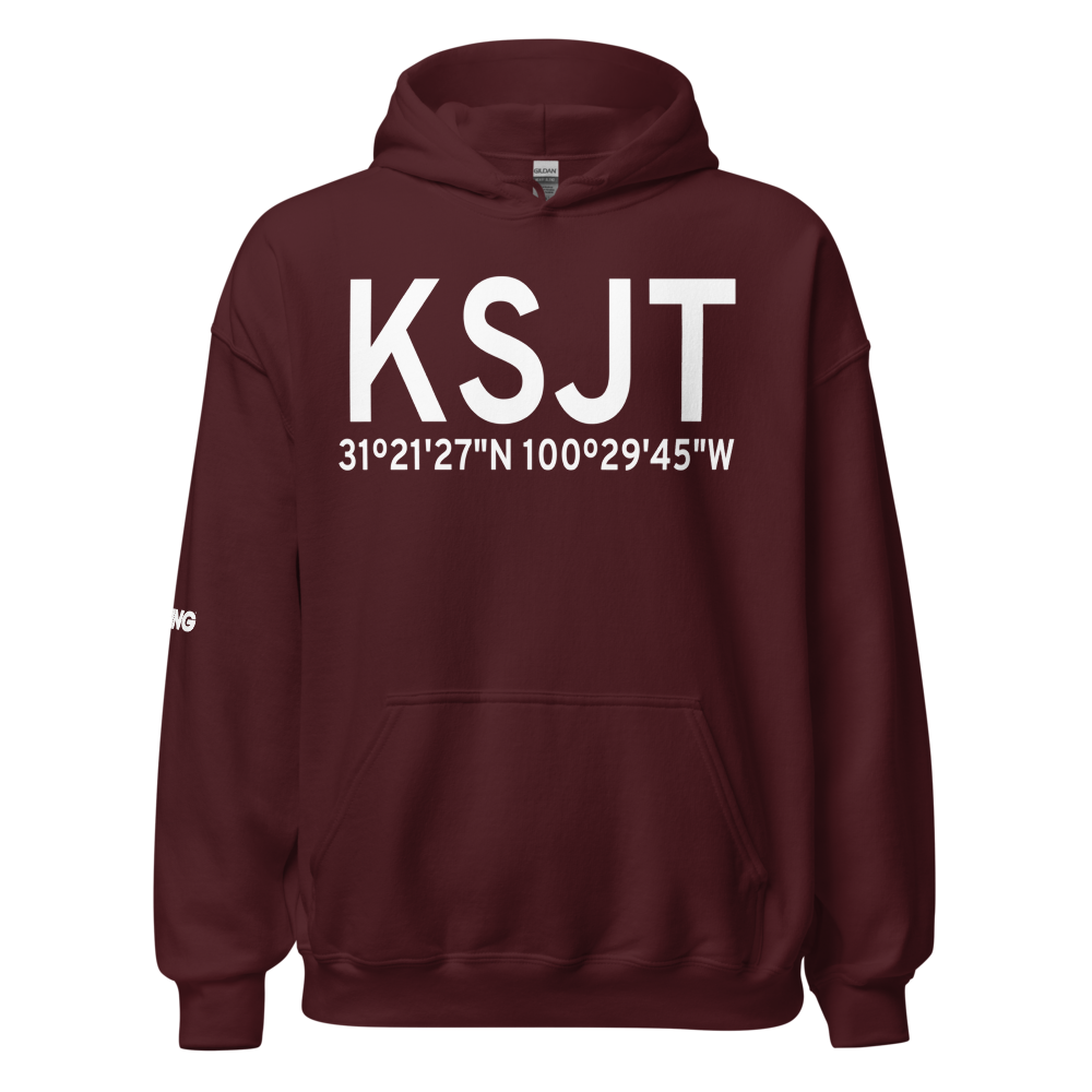 San Angelo Regional Mathis Field (KSJT) ICAO Hoodie Sweatshirt 