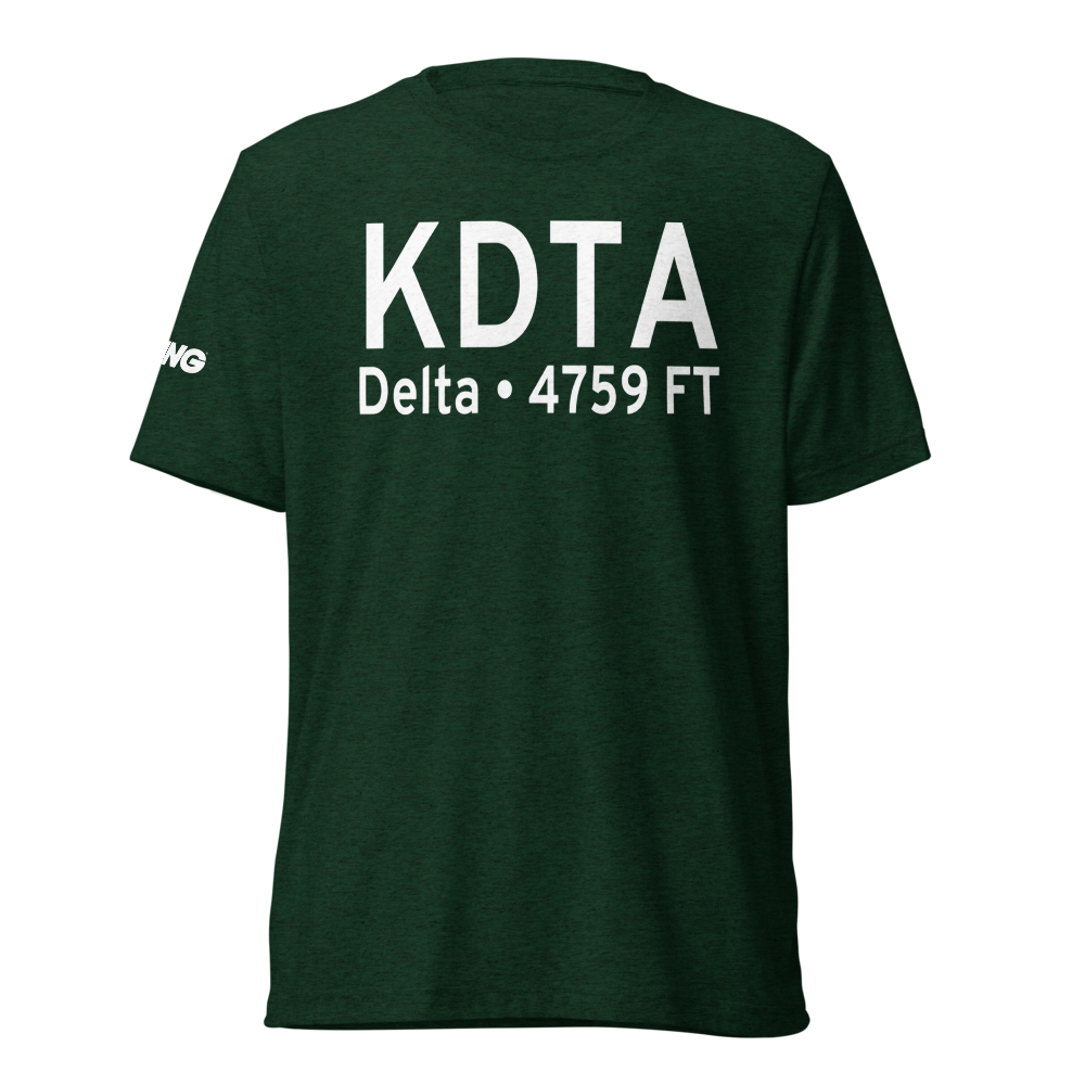 Delta Municipal Airport (KDTA) ICAO Tri-blend T-Shirt 