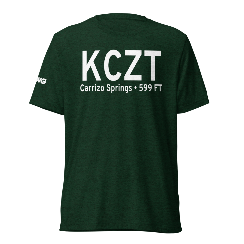 Dimmit County Airport (KCZT) ICAO Tri-blend T-Shirt 
