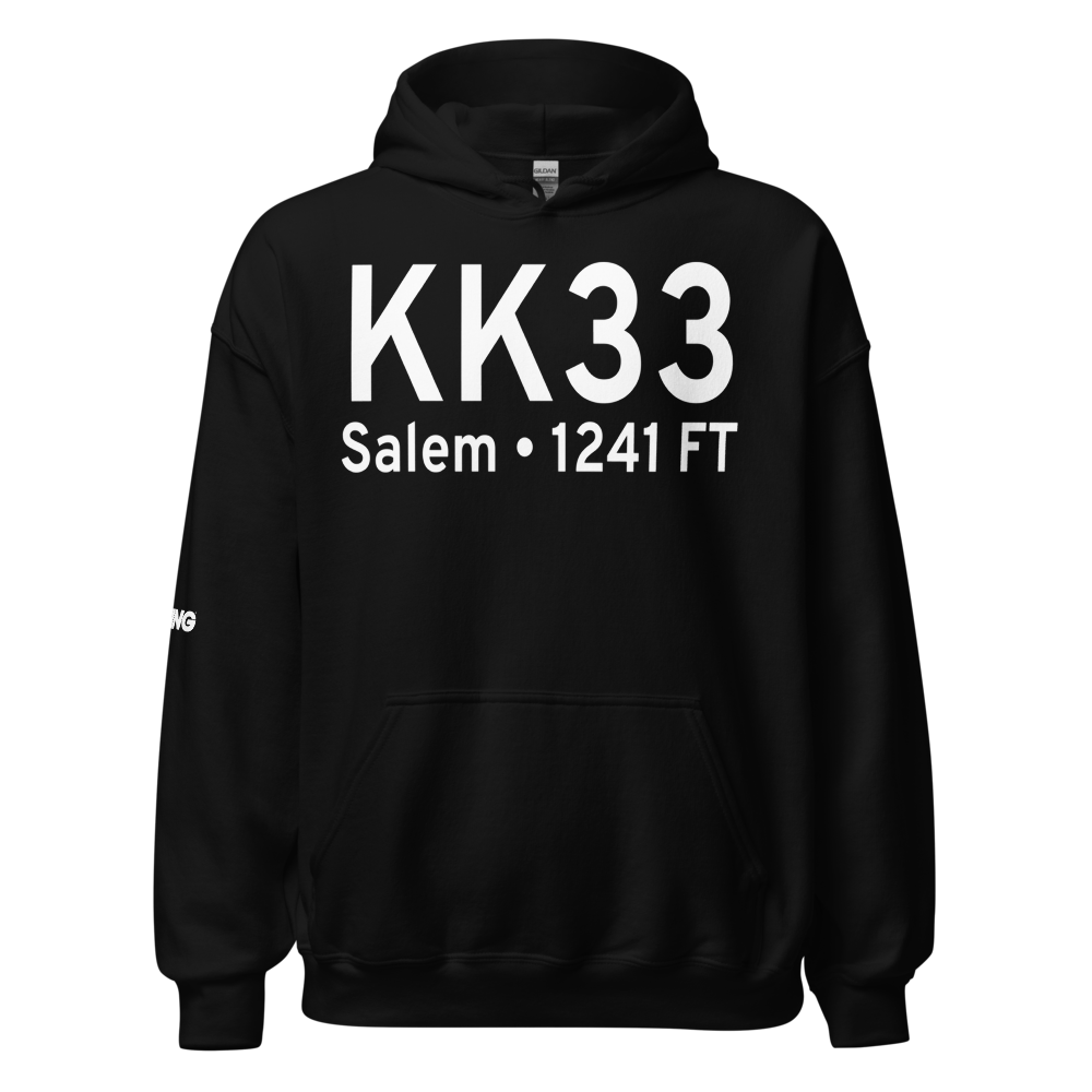 Salem Memorial Airport (KK33) ICAO Hoodie Sweatshirt 