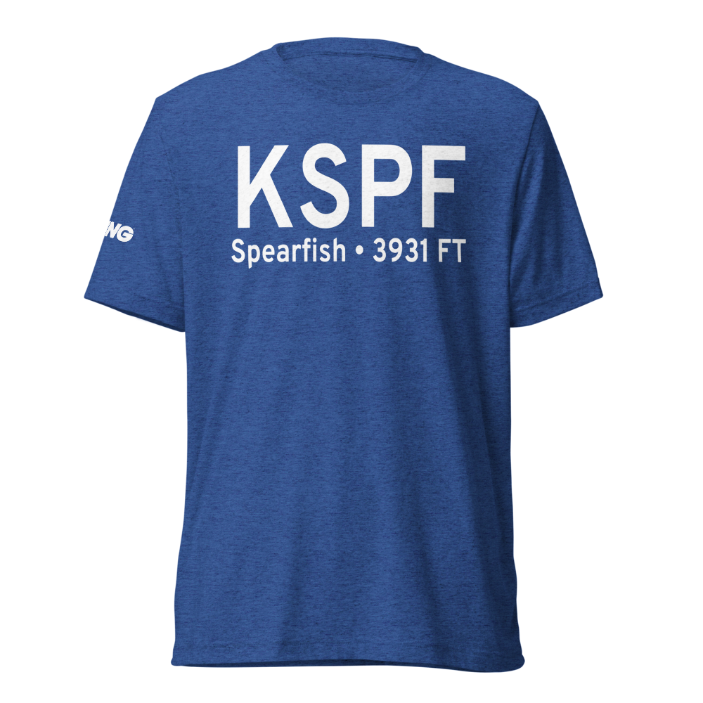 Black Hills Airport-Clyde Ice Field (KSPF) ICAO Tri-blend T-Shirt 