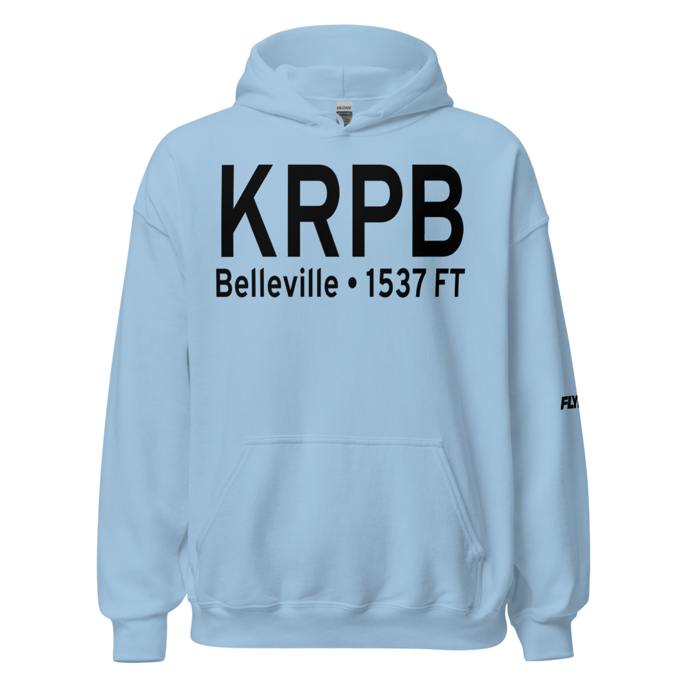 Belleville Municipal Airport (KRPB) ICAO Hoodie Sweatshirt 