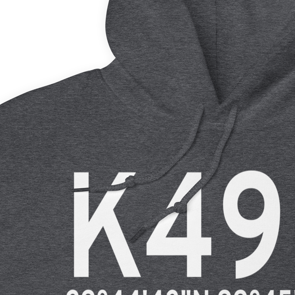 Real County Airport (K49R) ICAO Hoodie Sweatshirt 