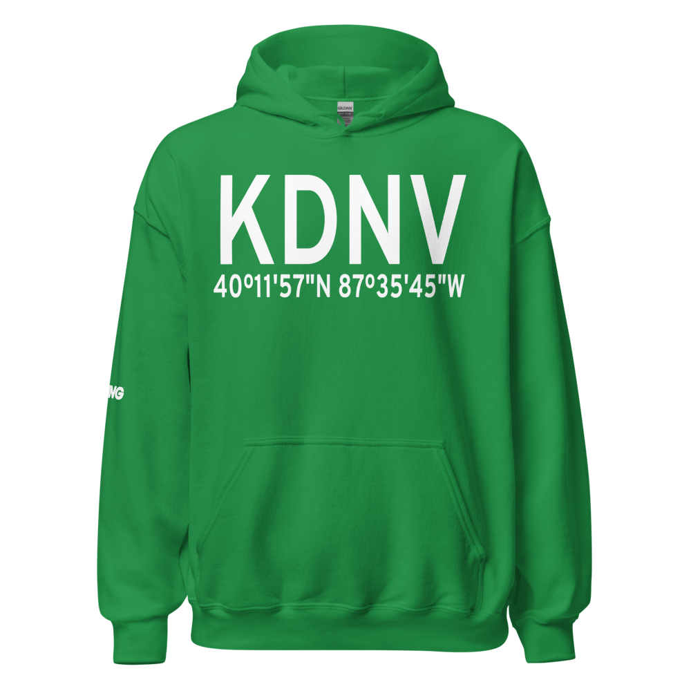 Vermilion Regional Airport (KDNV) ICAO Hoodie Sweatshirt 