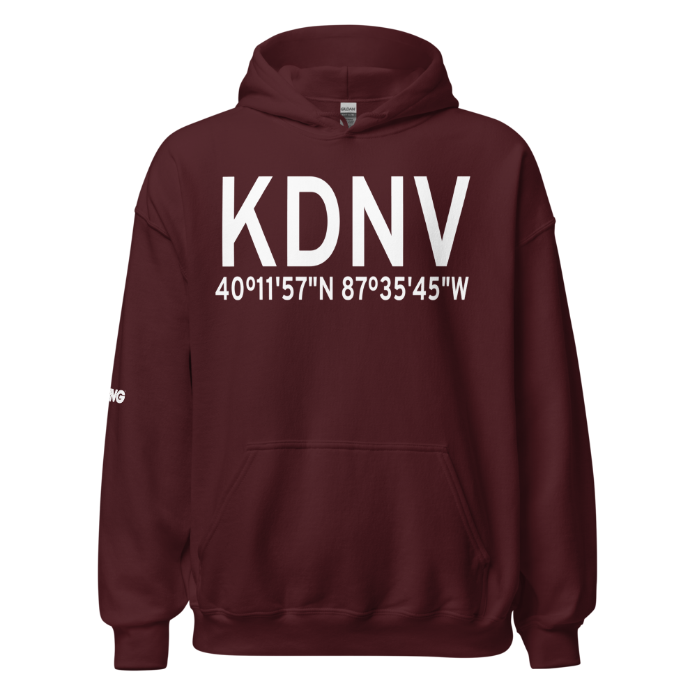 Vermilion Regional Airport (KDNV) ICAO Hoodie Sweatshirt 