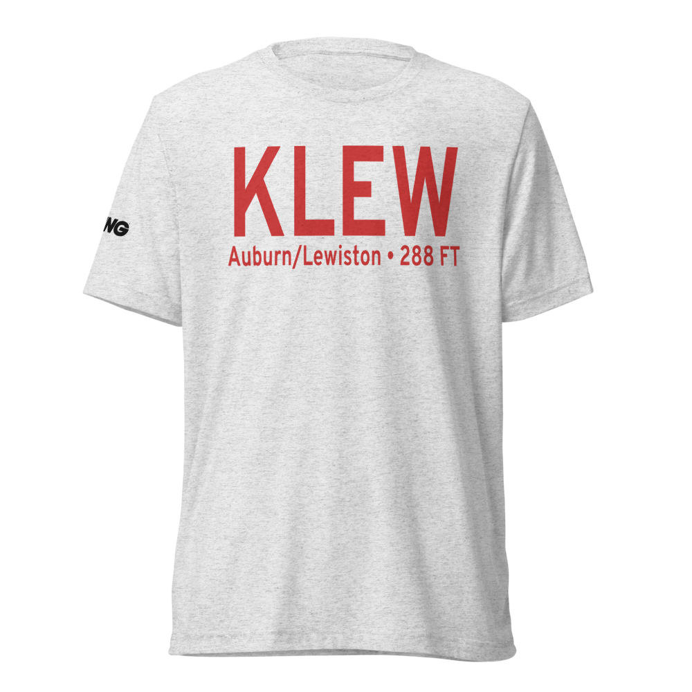 Auburn Lewiston Municipal Airport (KLEW) ICAO Tri-blend T-Shirt 