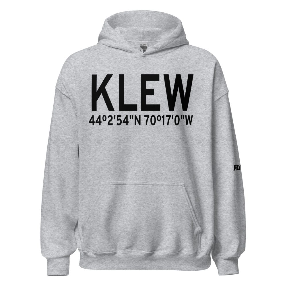 Auburn Lewiston Municipal Airport (KLEW) ICAO Hoodie Sweatshirt 