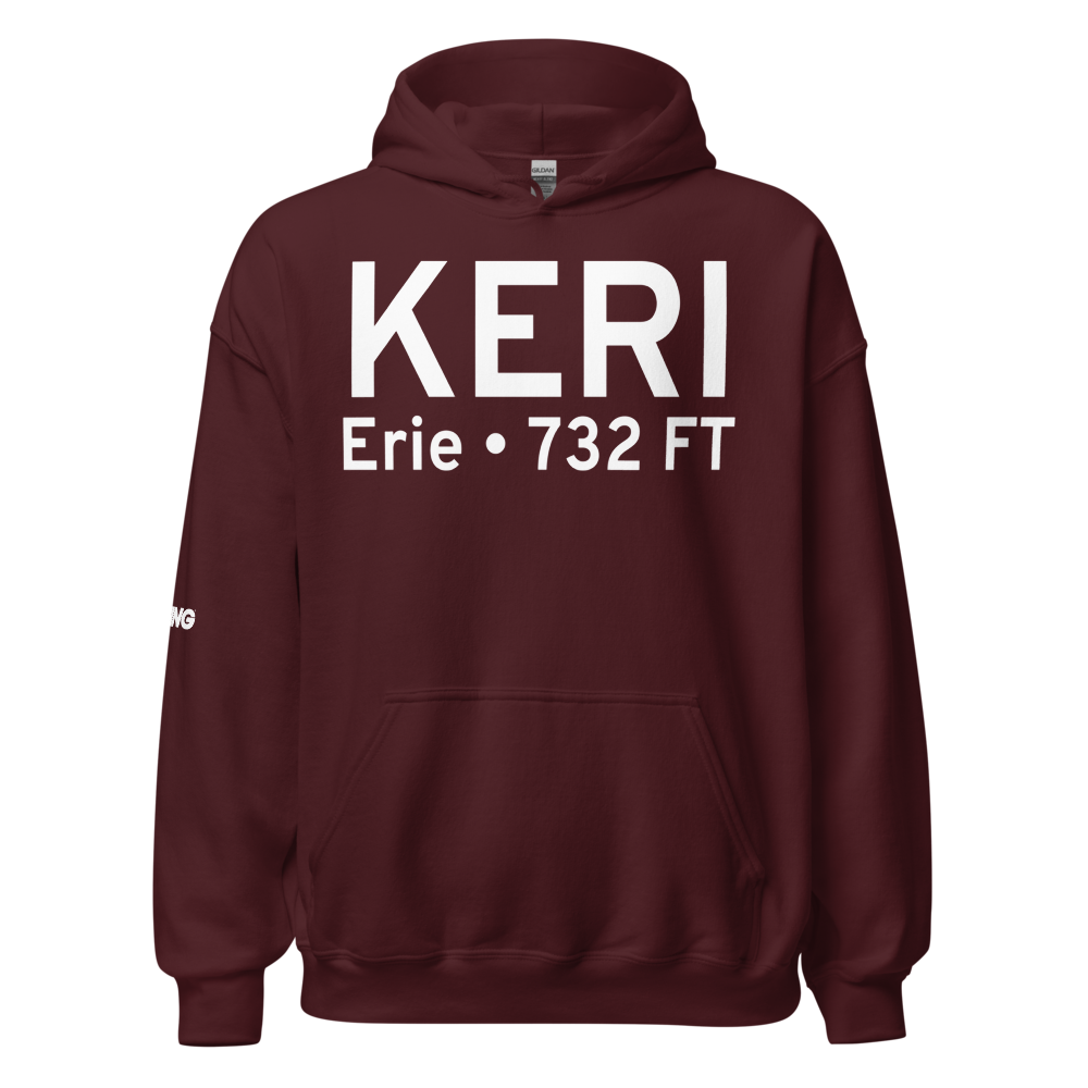 Erie International Tom Ridge Field (KERI) ICAO Hoodie Sweatshirt 