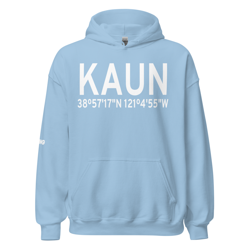 Auburn Municipal Airport (KAUN) ICAO Hoodie Sweatshirt 