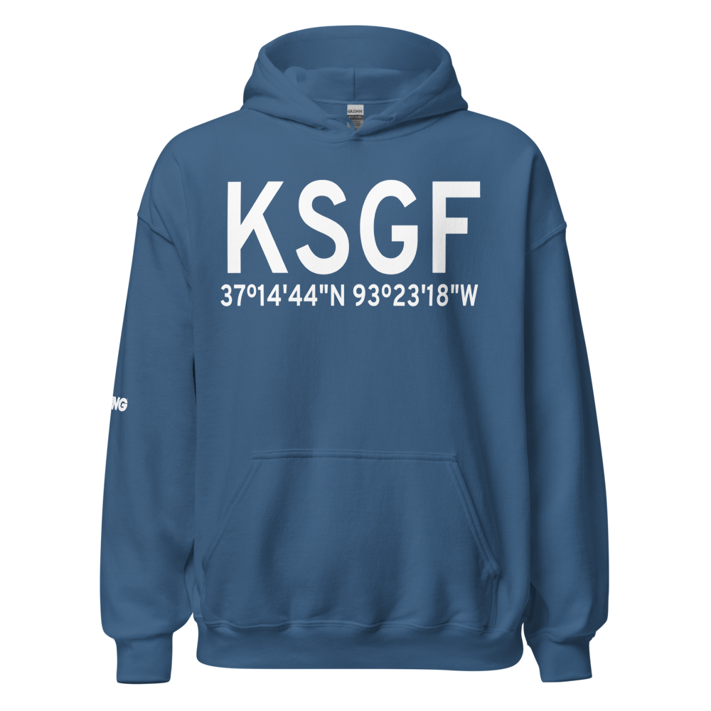 Springfield Branson National Airport (KSGF) ICAO Hoodie Sweatshirt 
