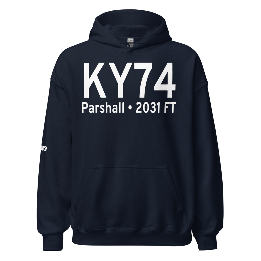 Parshall Hankins Airport (KY74) ICAO Hoodie Sweatshirt 