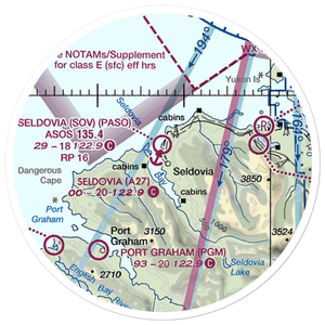 Seldovia Seaplane Base (A27) VFR Sectional Sticker (20 mile)