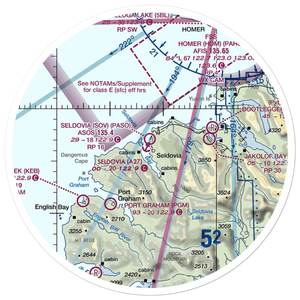 Seldovia Seaplane Base (A27) VFR Sectional Sticker (30 mile)