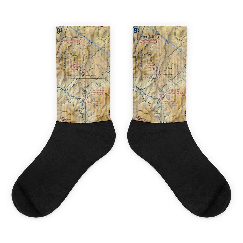 Dixie US Forest Service Airport (A05) VFR Sectional Socks 