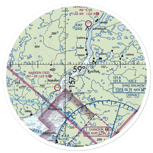 Kvichak /Diamond J/ Airport (9Z7) VFR Sectional Sticker (30 mile)