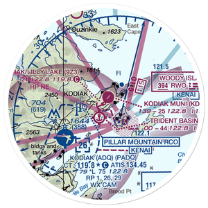 Kodiak /Lilly Lake/ Seaplane Base (9Z3) VFR Sectional Sticker (20 mile)