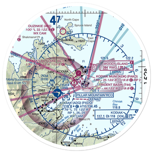 Kodiak /Lilly Lake/ Seaplane Base (9Z3) VFR Sectional Sticker (30 mile)