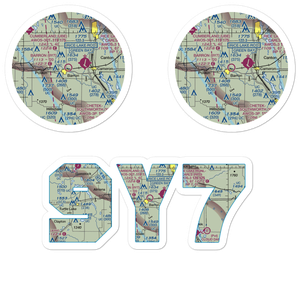 Barron Municipal Airport (9Y7) VFR Sectional Sticker Pack