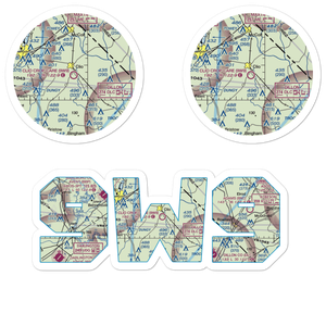 Clio Crop Care Airport (9W9) VFR Sectional Sticker Pack