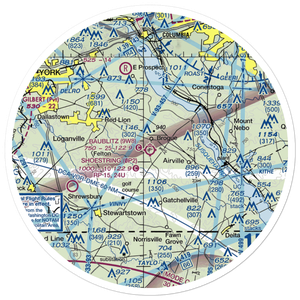 Baublitz Commercial Airport (9W8) VFR Sectional Sticker (30 mile)