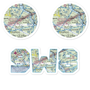 Baublitz Commercial Airport (9W8) VFR Sectional Sticker Pack