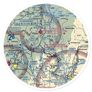 Simpson Airport (9W3) VFR Sectional Sticker (30 mile)