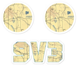 Harrison Skyranch Airport (9V3) VFR Sectional Sticker Pack