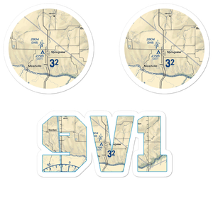 Springview Municipal Airport (9V1) VFR Sectional Sticker Pack
