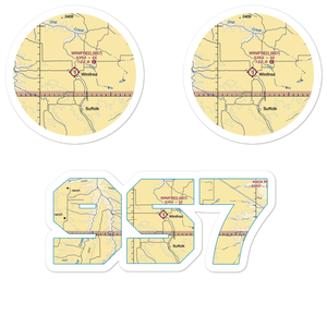 Winifred Airport (9S7) VFR Sectional Sticker Pack