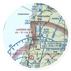 Lakeside State Airport (9S3) VFR Sectional Sticker (20 mile)