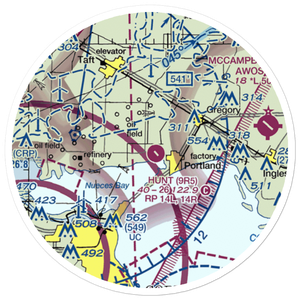 Hunt Airport (9R5) VFR Sectional Sticker (20 mile)