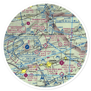 Farmers Pride Airport (9N7) VFR Sectional Sticker (30 mile)