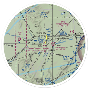 Chase County Airport (9K0) VFR Sectional Sticker (30 mile)