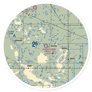 Gackle Municipal Airport (9G9) VFR Sectional Sticker (30 mile)