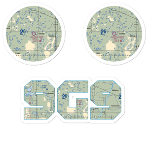 Gackle Municipal Airport (9G9) VFR Sectional Sticker Pack