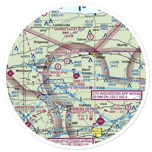 Pine Hill Airport (9G6) VFR Sectional Sticker (30 mile)