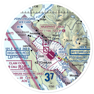 Peninsula Point Pullout Seaplane Base (9C0) VFR Sectional Sticker (20 mile)